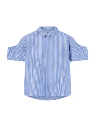 Sacai Striped Cotton-blend Poplin Shirt | Thumbnail 1 Sacai Striped Cotton-blend Poplin Shirt | Thumbnail 1