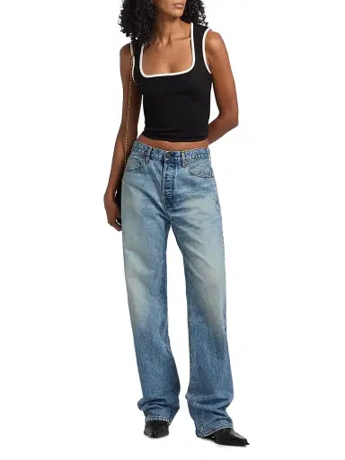 Frame Women's The Stack Relaxed Straight Jeans | Thumbnail 2 Frame Women's The Stack Relaxed Straight Jeans | Thumbnail 2