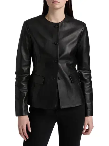 Armarium Women's Ramona Leather Jacket - Black | Thumbnail 3 Armarium Women's Ramona Leather Jacket - Black | Thumbnail 3