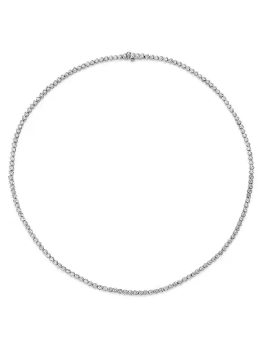 Roberto Coin Women's 18K Yellow Gold & 5.10 TCW Diamond Tennis Necklace - White Gold | Thumbnail 1 Roberto Coin Women's 18K Yellow Gold & 5.10 TCW Diamond Tennis Necklace - White Gold | Thumbnail 1