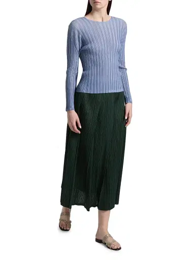 Pleats Please Issey Miyake Women's Monthly Colors: December Midi-Skirt - Forest Green | Thumbnail 2 Pleats Please Issey Miyake Women's Monthly Colors: December Midi-Skirt - Forest Green | Thumbnail 2