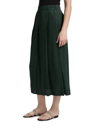 Pleats Please Issey Miyake Women's Monthly Colors: December Midi-Skirt - Forest Green | Thumbnail 4 Pleats Please Issey Miyake Women's Monthly Colors: December Midi-Skirt - Forest Green | Thumbnail 4