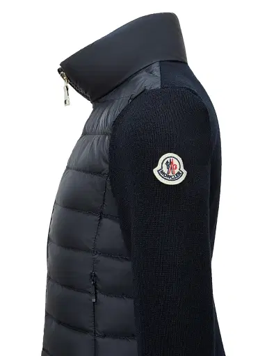 Moncler Little Girl's and Girl's Down-Filled Zip-Up Cardigan in Wool | Thumbnail 3 Moncler Little Girl's and Girl's Down-Filled Zip-Up Cardigan in Wool | Thumbnail 3