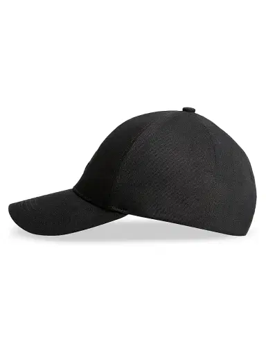 Moncler Men's Baseball Hat in Cotton Gabardine - Black | Thumbnail 2 Moncler Men's Baseball Hat in Cotton Gabardine - Black | Thumbnail 2