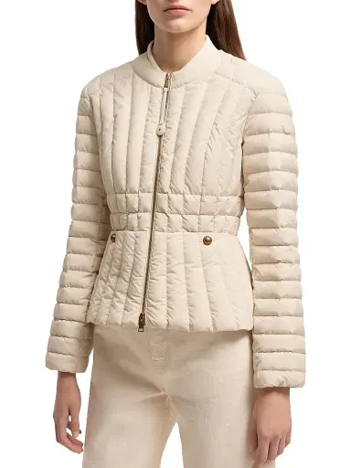 Moncler Women's Menthe Puffer Coat - Light Beige | Thumbnail 2 Moncler Women's Menthe Puffer Coat - Light Beige | Thumbnail 2