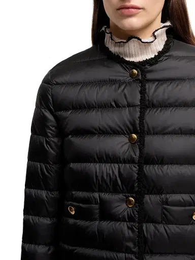 Moncler Women's Fleurs Puffer Coat - Black | Thumbnail 4 Moncler Women's Fleurs Puffer Coat - Black | Thumbnail 4