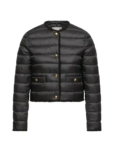 Moncler Women's Fleurs Puffer Coat - Black | Thumbnail 1 Moncler Women's Fleurs Puffer Coat - Black | Thumbnail 1
