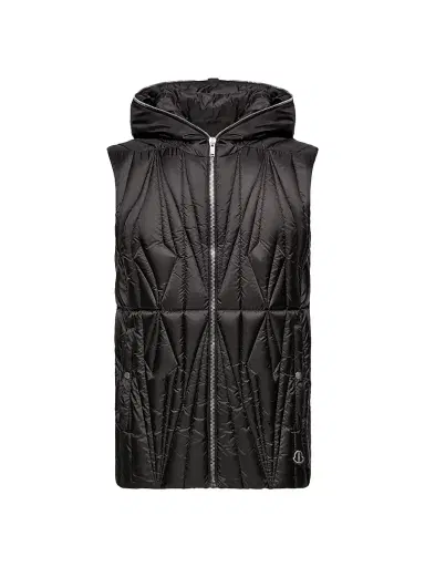 Moncler Men's + Rick Owens Geocamo Ziplock Puffer Vest - Black - Size XL | Thumbnail 1 Moncler Men's + Rick Owens Geocamo Ziplock Puffer Vest - Black - Size XL | Thumbnail 1