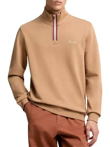 Moncler Men's Turtleneck Sweatshirt - Camel Beige | Thumbnail 2 Moncler Men's Turtleneck Sweatshirt - Camel Beige | Thumbnail 2