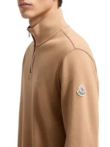 Moncler Men's Turtleneck Sweatshirt - Camel Beige | Thumbnail 4 Moncler Men's Turtleneck Sweatshirt - Camel Beige | Thumbnail 4