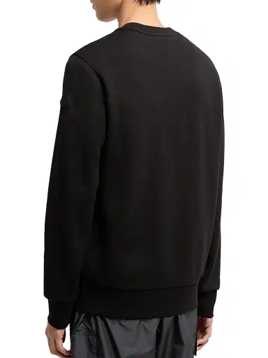 Moncler Men's Crew Neck Sweatshirt in Cotton Jersey - Black - Size XXXL | Thumbnail 3 Moncler Men's Crew Neck Sweatshirt in Cotton Jersey - Black - Size XXXL | Thumbnail 3