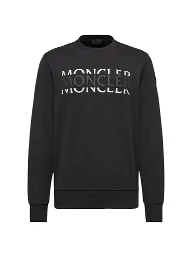 Moncler Men's Crew Neck Sweatshirt in Cotton Jersey - Black - Size XXXL | Thumbnail 1 Moncler Men's Crew Neck Sweatshirt in Cotton Jersey - Black - Size XXXL | Thumbnail 1