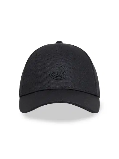 Moncler Women's Baseball Hat in Cotton Gabardine - Black | Thumbnail 1 Moncler Women's Baseball Hat in Cotton Gabardine - Black | Thumbnail 1