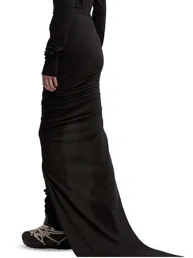 Moncler Women's + Rick Owens Adjustable Skirt in Cotton - Black - Size Medium | Thumbnail 3 Moncler Women's + Rick Owens Adjustable Skirt in Cotton - Black - Size Medium | Thumbnail 3