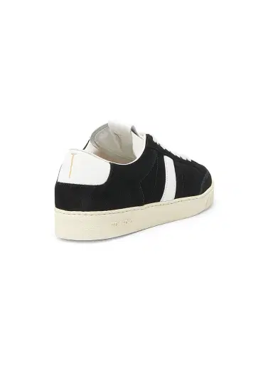 Tom Ford Men's Blake Leather Low-Top Sneakers - Black Cream - Size 14 | Thumbnail 3 Tom Ford Men's Blake Leather Low-Top Sneakers - Black Cream - Size 14 | Thumbnail 3