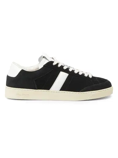 Tom Ford Men's Blake Leather Low-Top Sneakers - Black Cream - Size 14 | Thumbnail 1 Tom Ford Men's Blake Leather Low-Top Sneakers - Black Cream - Size 14 | Thumbnail 1