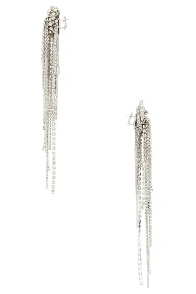 AREA Long Messy Chain Earrings | Thumbnail 3 AREA Long Messy Chain Earrings | Thumbnail 3