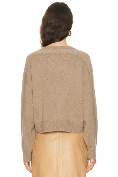 Loulou de Saison Anzor Saddle Sleeve V-Neck Sweater | Thumbnail 3 Loulou de Saison Anzor Saddle Sleeve V-Neck Sweater | Thumbnail 3