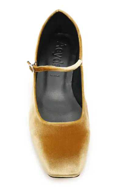 aeyde Uma Velvet Mary-Jane Flats | Thumbnail 3 aeyde Uma Velvet Mary-Jane Flats | Thumbnail 3