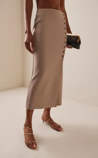 BIRROT Lay2 Button Wrapped Skirt | Thumbnail 3 BIRROT Lay2 Button Wrapped Skirt | Thumbnail 3