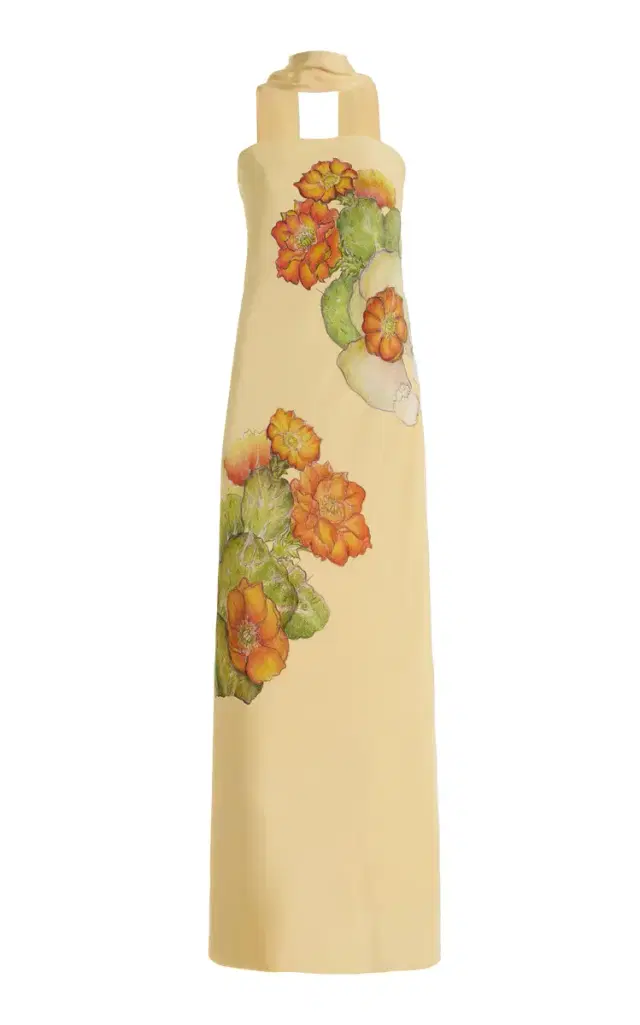 Printed Silk Crepe Bias Maxi Dress Printed Silk Crepe Bias Maxi Dress