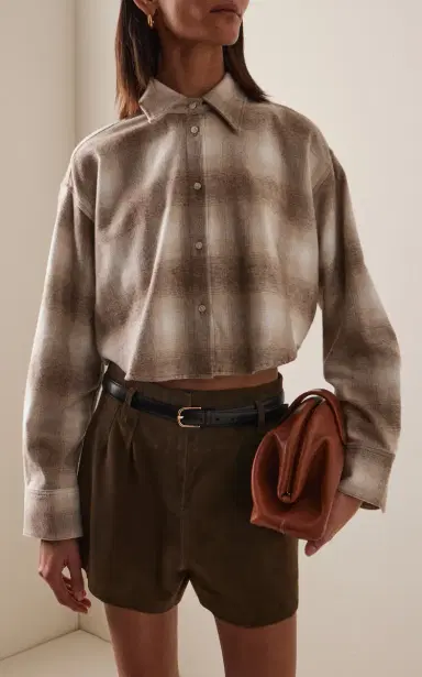 Citizens of Humanity Ana Cropped Cotton Plaid Shirt | Thumbnail 3 Citizens of Humanity Ana Cropped Cotton Plaid Shirt | Thumbnail 3
