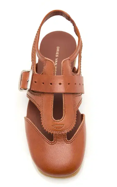 Dries Van Noten Leather Slingback Flats | Thumbnail 3 Dries Van Noten Leather Slingback Flats | Thumbnail 3