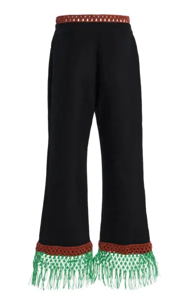 Rosie Assoulin Macrame Pizzants Linen-Blend Flared Pants | Thumbnail 5 Rosie Assoulin Macrame Pizzants Linen-Blend Flared Pants | Thumbnail 5