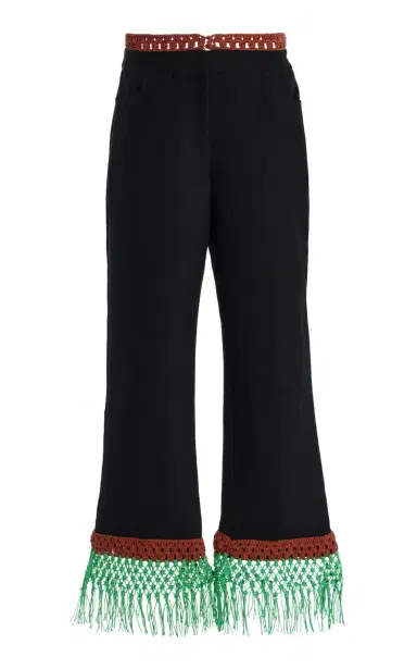 Rosie Assoulin Macrame Pizzants Linen-Blend Flared Pants | Thumbnail 7 Rosie Assoulin Macrame Pizzants Linen-Blend Flared Pants | Thumbnail 7