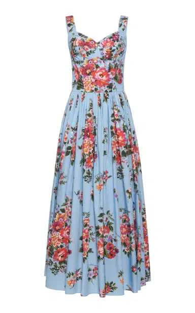 Dolce & Gabbana Floral-Print Cotton Maxi Dress | Thumbnail 1 Dolce & Gabbana Floral-Print Cotton Maxi Dress | Thumbnail 1