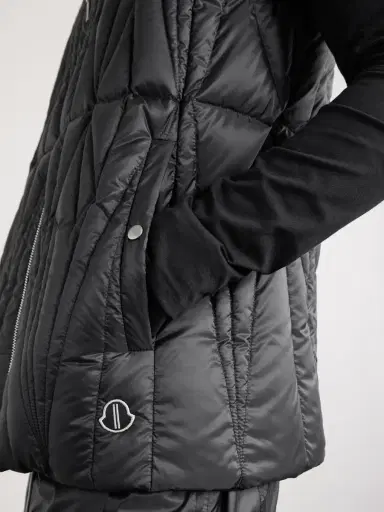 Rick Owens Moncler Quilted Shell Hooded Down Gilet - Men | Thumbnail 5 Rick Owens Moncler Quilted Shell Hooded Down Gilet - Men | Thumbnail 5
