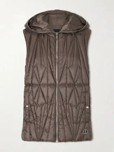 Rick Owens + Moncler Hooded Appliquéd Quilted Shell Down Gilet | Thumbnail 6 Rick Owens + Moncler Hooded Appliquéd Quilted Shell Down Gilet | Thumbnail 6