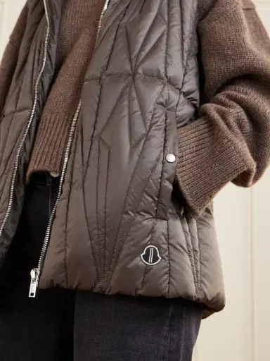 Rick Owens + Moncler Hooded Appliquéd Quilted Shell Down Gilet | Thumbnail 10 Rick Owens + Moncler Hooded Appliquéd Quilted Shell Down Gilet | Thumbnail 10