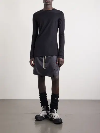 Rick Owens Moncler Slim-Fit Logo-Appliquéd Cotton-Jersey T-Shirt - Men | Thumbnail 2 Rick Owens Moncler Slim-Fit Logo-Appliquéd Cotton-Jersey T-Shirt - Men | Thumbnail 2