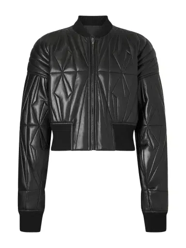 Rick Owens Moncler Cropped Quilted Leather Jacket - Men | Thumbnail 1 Rick Owens Moncler Cropped Quilted Leather Jacket - Men | Thumbnail 1