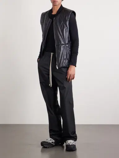 Rick Owens Moncler Straight-Leg Recycled-Taffeta Drawstring Trousers - Men | Thumbnail 2 Rick Owens Moncler Straight-Leg Recycled-Taffeta Drawstring Trousers - Men | Thumbnail 2