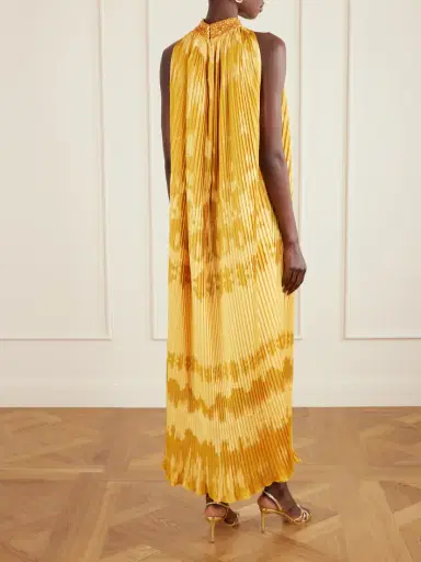 Dima Ayad Embellished Tie-dyed Plissé-satin Gown | Thumbnail 3 Dima Ayad Embellished Tie-dyed Plissé-satin Gown | Thumbnail 3
