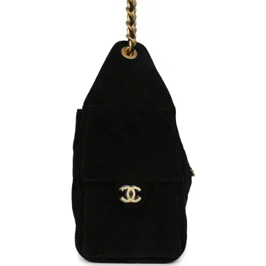 Chanel Chanel Small 25 Hobo Bag Black Suede Antique Gold Hardware | Thumbnail 3 Chanel Chanel Small 25 Hobo Bag Black Suede Antique Gold Hardware | Thumbnail 3