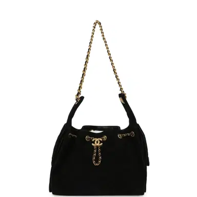 Chanel Chanel Small 25 Hobo Bag Black Suede Antique Gold Hardware | Thumbnail 7 Chanel Chanel Small 25 Hobo Bag Black Suede Antique Gold Hardware | Thumbnail 7
