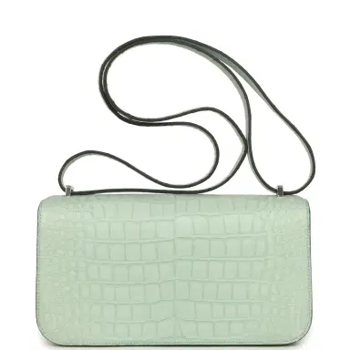 HERMÈS Hermes Constance Elan Vert D'Eau Matte Alligator Palladium Hardware | Thumbnail 4 HERMÈS Hermes Constance Elan Vert D'Eau Matte Alligator Palladium Hardware | Thumbnail 4