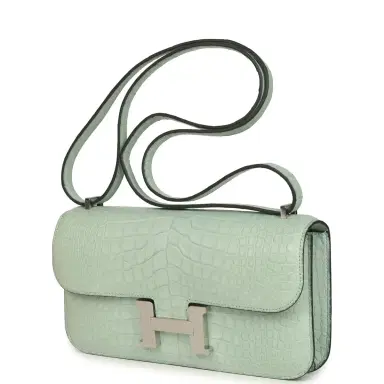 HERMÈS Hermes Constance Elan Vert D'Eau Matte Alligator Palladium Hardware | Thumbnail 5 HERMÈS Hermes Constance Elan Vert D'Eau Matte Alligator Palladium Hardware | Thumbnail 5