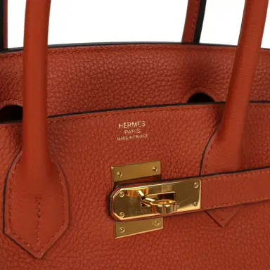 HERMÈS Pre-owned Hermes Birkin 30 Cuivre Togo Gold Hardware | Thumbnail 7 HERMÈS Pre-owned Hermes Birkin 30 Cuivre Togo Gold Hardware | Thumbnail 7