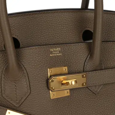 HERMÈS Pre-owned Hermes Birkin 30 Taupe Grey Togo Gold Hardware | Thumbnail 7 HERMÈS Pre-owned Hermes Birkin 30 Taupe Grey Togo Gold Hardware | Thumbnail 7