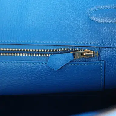HERMÈS Pre-owned Hermes Birkin 35 Bleu Hydra Clemence Gold Hardware | Thumbnail 9 HERMÈS Pre-owned Hermes Birkin 35 Bleu Hydra Clemence Gold Hardware | Thumbnail 9