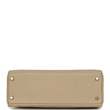 HERMÈS Pre-owned Hermes Kelly Retourne 32 Gris Tourterelle Togo Palladium Hardware | Thumbnail 6 HERMÈS Pre-owned Hermes Kelly Retourne 32 Gris Tourterelle Togo Palladium Hardware | Thumbnail 6
