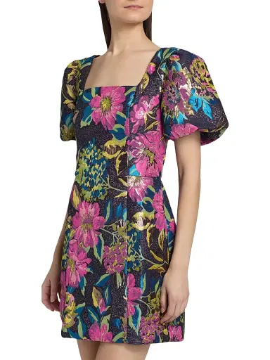Lilly Pulitzer Women's Booker Brocade Floral Minidress - Multi Canopy Blooms - Size 12 | Thumbnail 4 Lilly Pulitzer Women's Booker Brocade Floral Minidress - Multi Canopy Blooms - Size 12 | Thumbnail 4