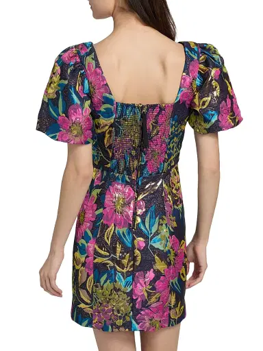 Lilly Pulitzer Women's Booker Brocade Floral Minidress - Multi Canopy Blooms - Size 12 | Thumbnail 5 Lilly Pulitzer Women's Booker Brocade Floral Minidress - Multi Canopy Blooms - Size 12 | Thumbnail 5