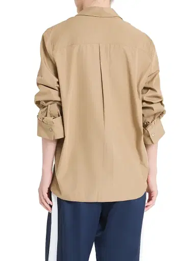 TWP Women's Next Morning Cotton Poplin Button-Front Shirt - Petrified Oak | Thumbnail 4 TWP Women's Next Morning Cotton Poplin Button-Front Shirt - Petrified Oak | Thumbnail 4