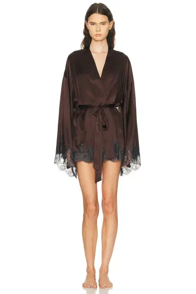 Skims Silk Lace Robe | Thumbnail 2 Skims Silk Lace Robe | Thumbnail 2
