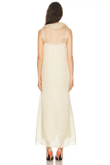 SEV High Neck Organza Column Dress | Thumbnail 4 SEV High Neck Organza Column Dress | Thumbnail 4